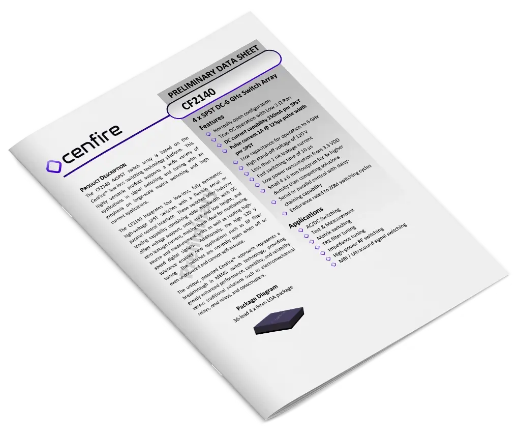 MEMS-Datasheet-Cenfire-CF2140-MEMS-Switch